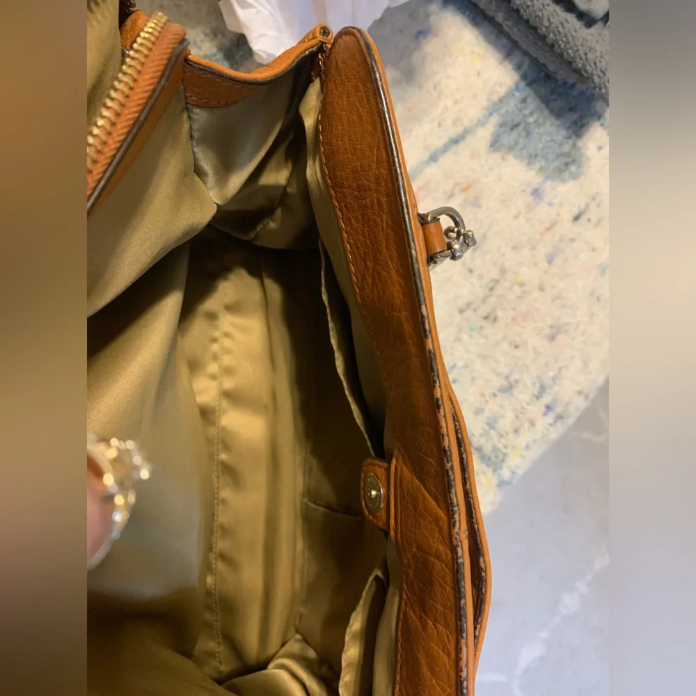 Coach Brown Leather Shoulder Bag Madison Kimberly Satchel - Picture 12 of 16